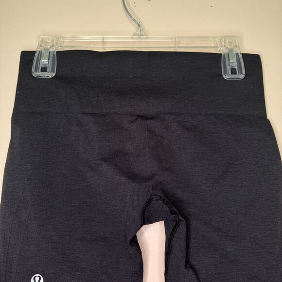 LULULEMON women's size 8 In the Flow crop II heathered inkwell seamless leggings - Picture 5 of 14